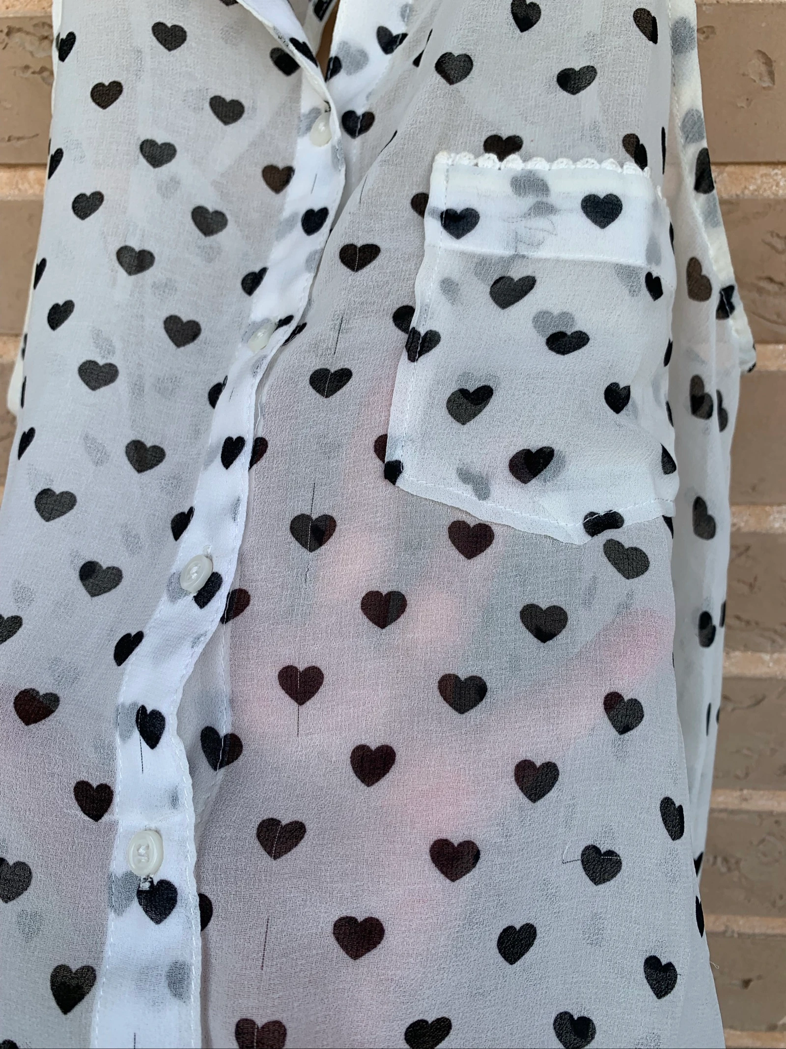 Doorschijnend blouse Bershka maat S – photo 4